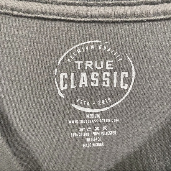 True Classic Dark Gray Long Sleeve T-shirt - Picture 3 of 4
